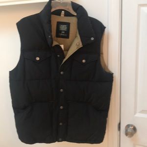 J Crew Black puffer vest. Down filled.